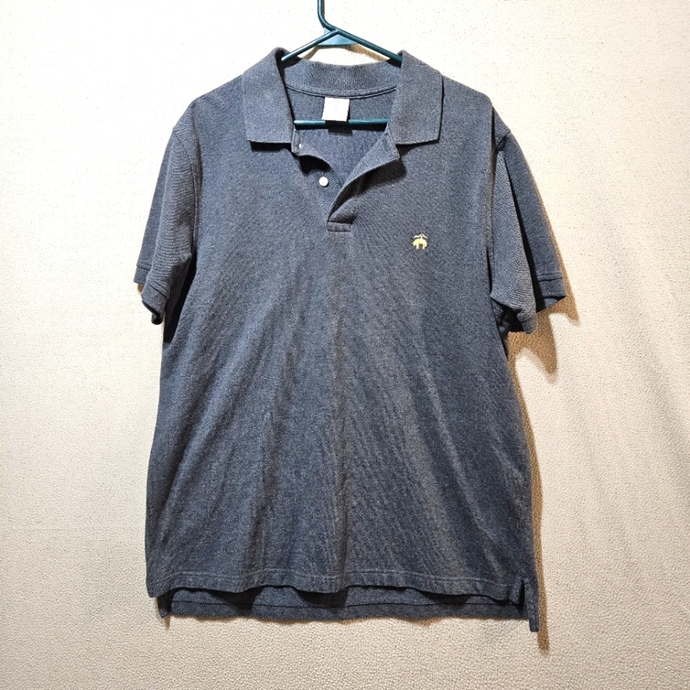 Brook's Bros. Men's Gray Performance Polo Shirt Lg